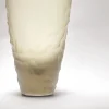 Vaso decorativo alto in vetro di Murano bianco