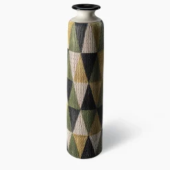 Vaso decorativo a Triangoli della serie Seta di Aldo Londi