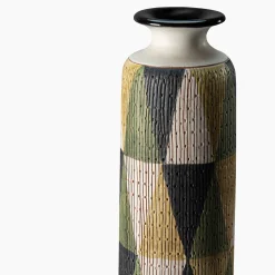 Vaso decorativo a Triangoli della serie Seta di Aldo Londi