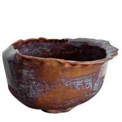 Vaso decorativo Baobab 2 in argilla smaltata grigia