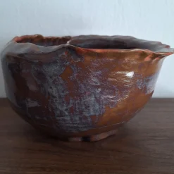 Vaso decorativo Baobab 2 in argilla smaltata grigia