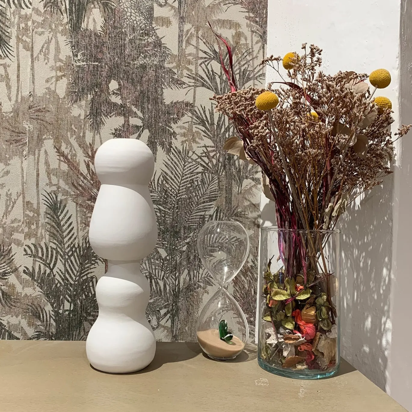 Vaso Decorativo B16 in Ceramica Bianca