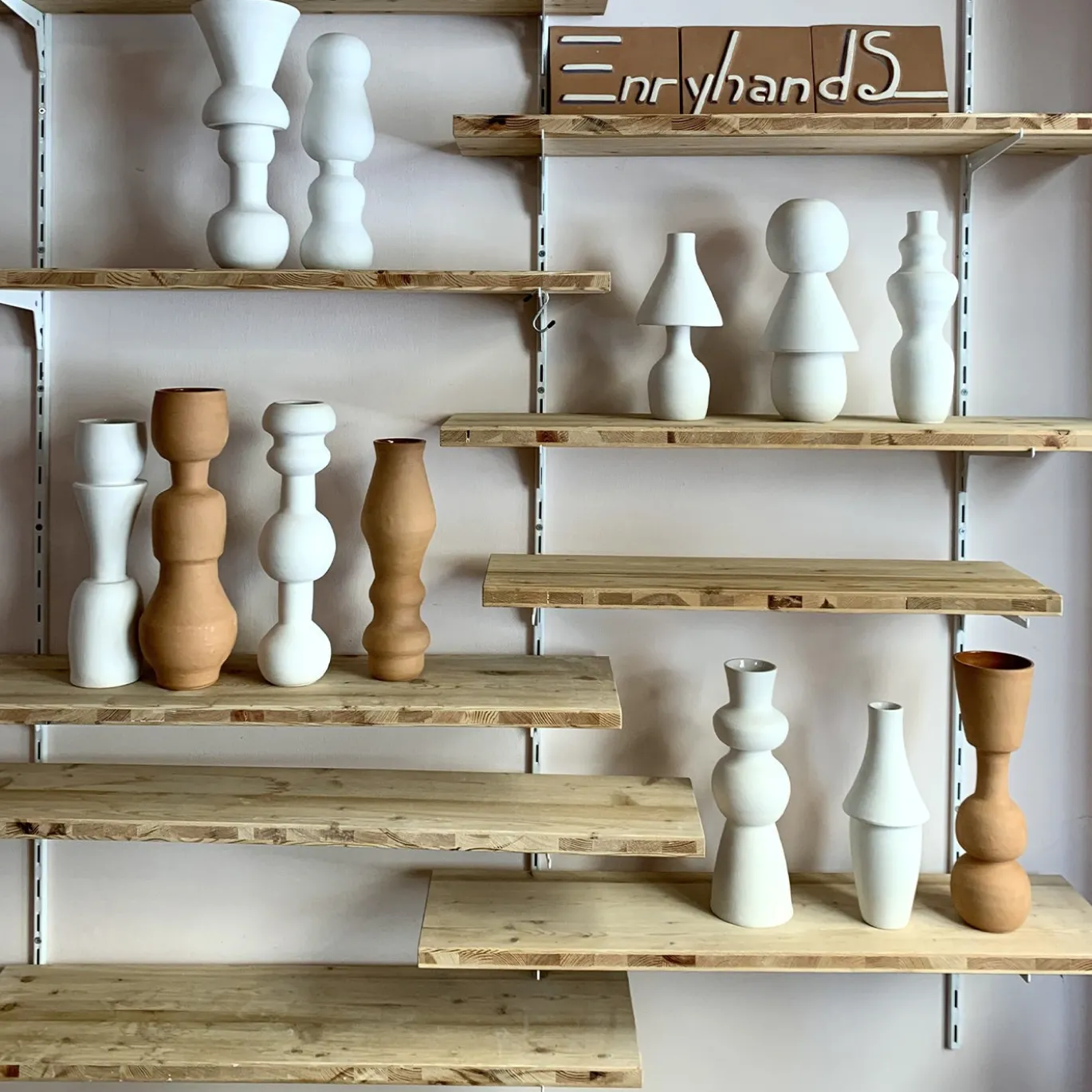 Vaso Decorativo B16 in Ceramica Bianca