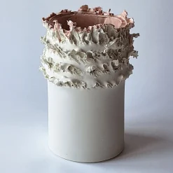 Vaso Decorativo Biscuit in Porcellana Rosa