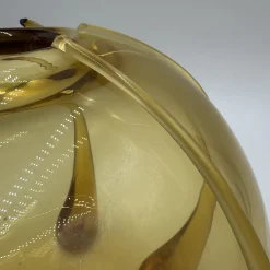 Vaso decorativo Bolle in vetro di Murano ambra