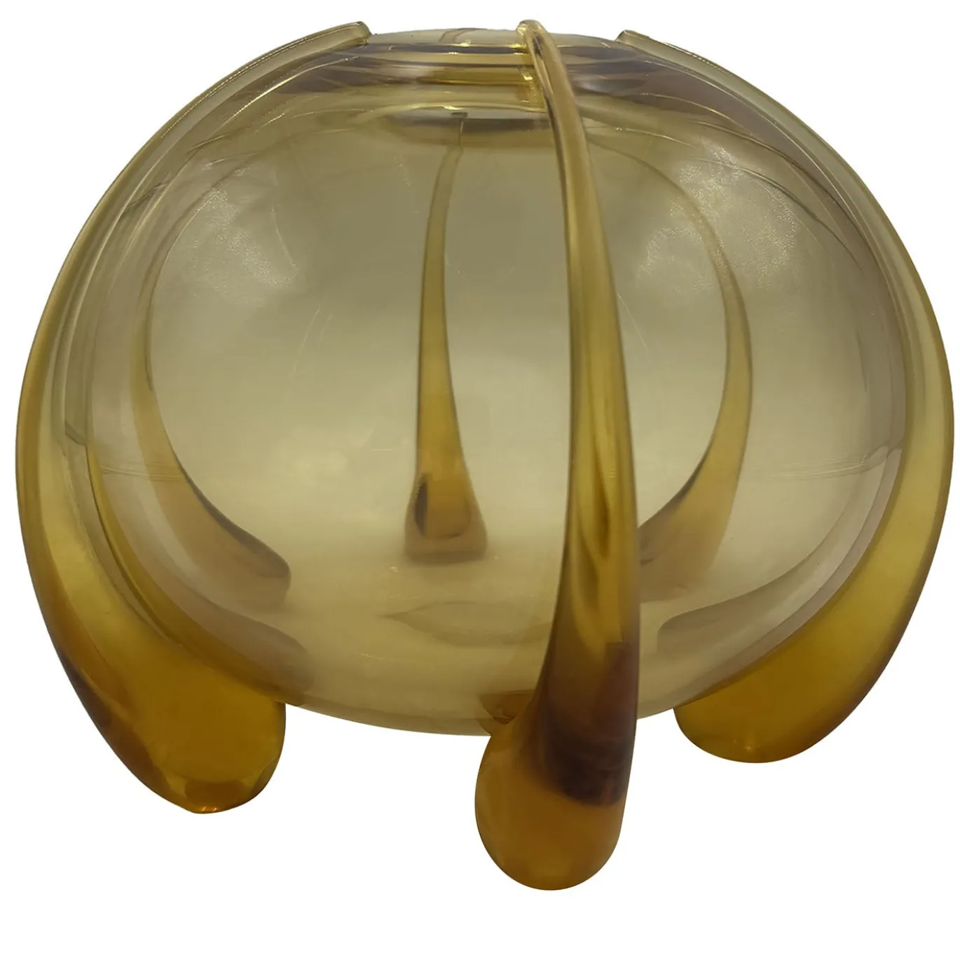 Vaso decorativo Bolle in vetro di Murano ambra
