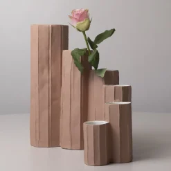 Vaso Decorativo Bruco Corteccia A12/Cipria