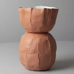 Vaso Decorativo Bulbo Corteccia B16/Papaya