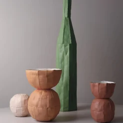 Vaso Decorativo Bulbo Corteccia B16/Papaya