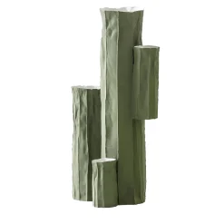 Vaso decorativo Cactus Corteccia B1/GRIGIO VERDE