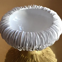 Vaso Decorativo Carrube 2 in ceramica bianca