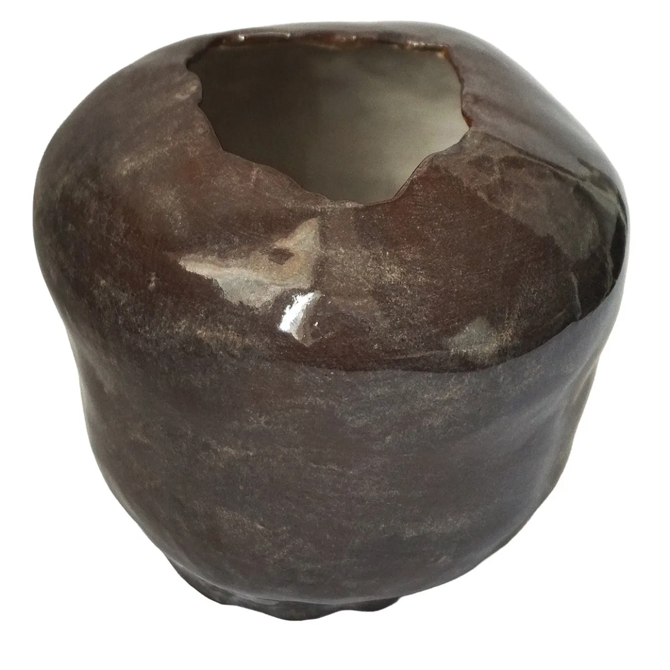 Vaso Decorativo Cenere in Ceramica Grigia