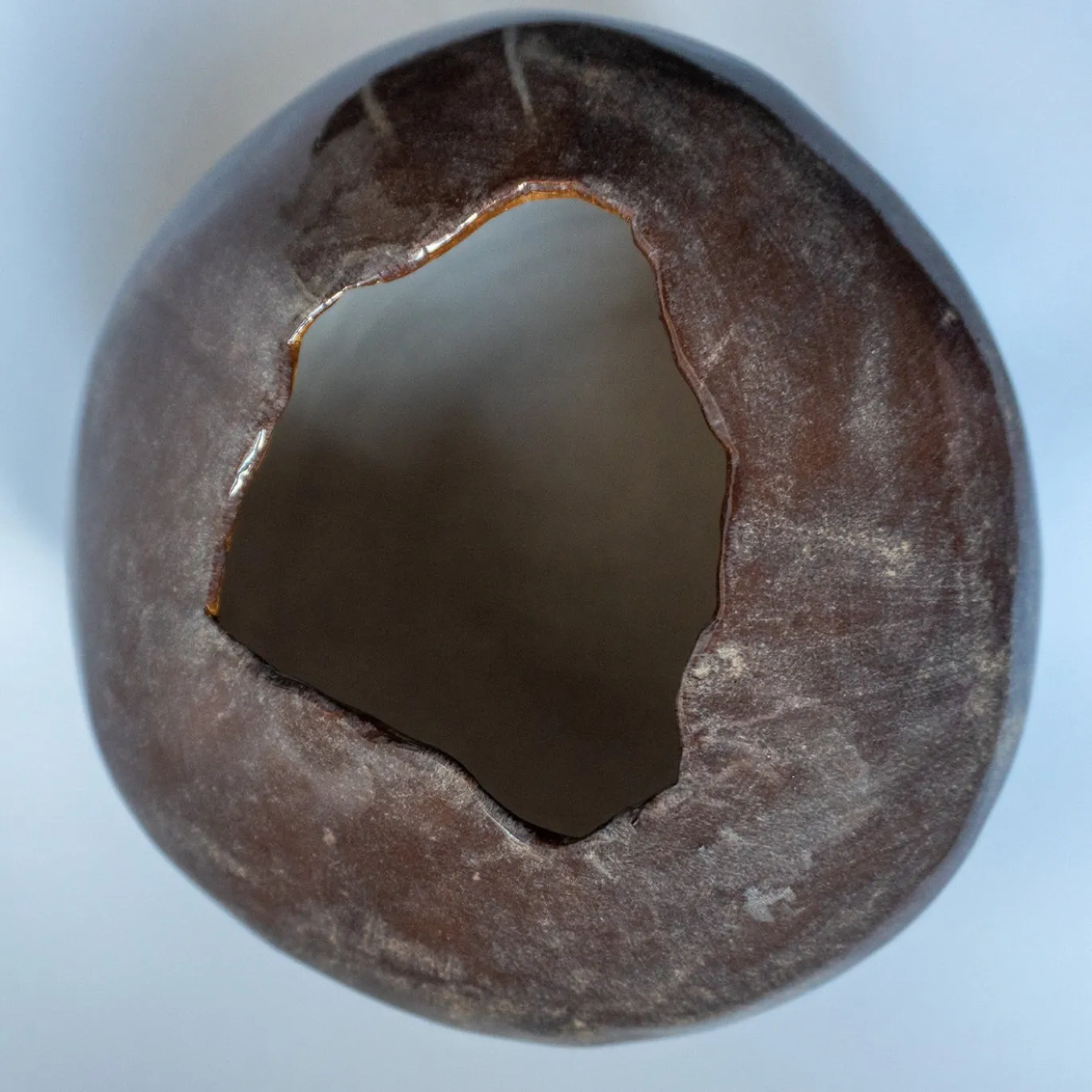 Vaso Decorativo Cenere in Ceramica Grigia