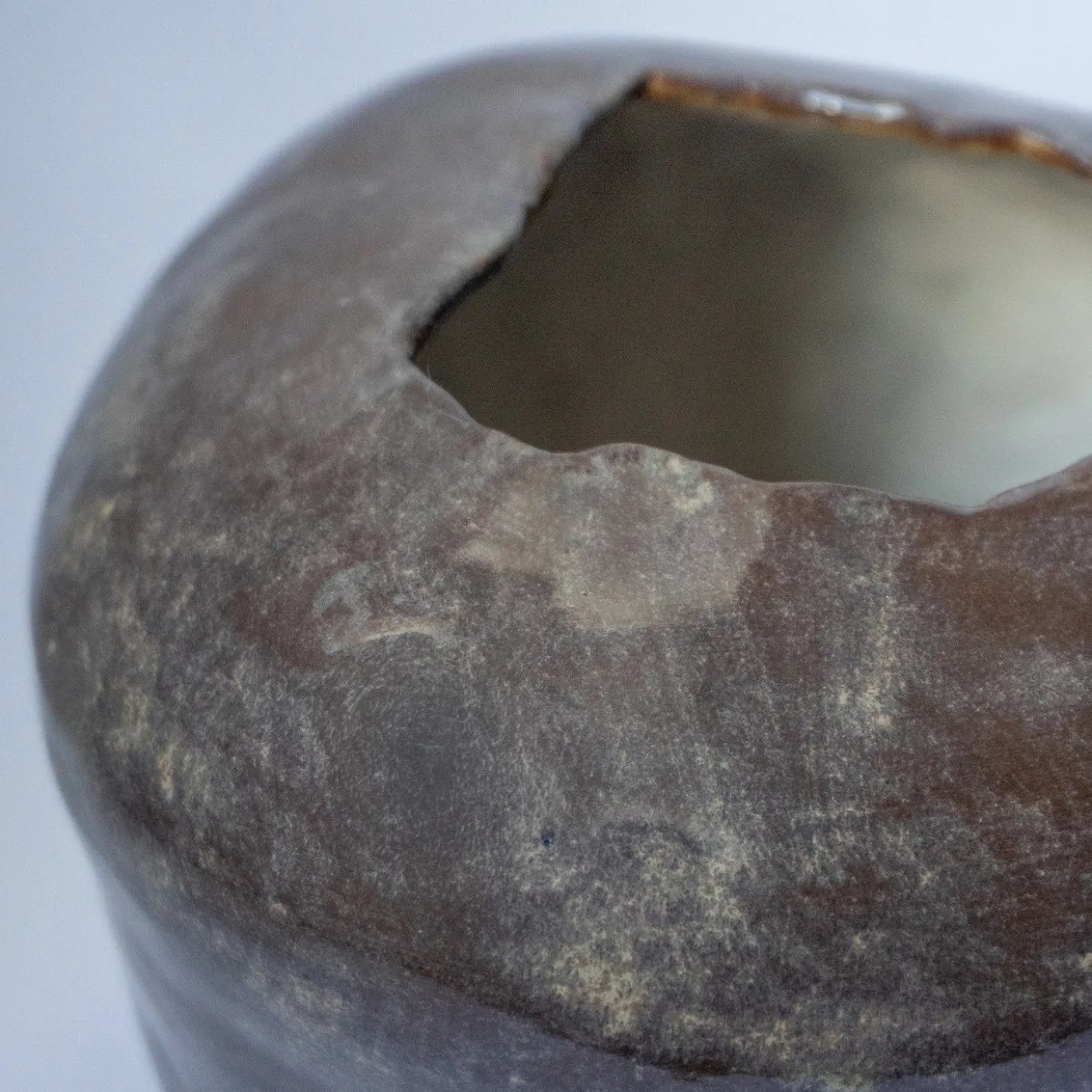 Vaso Decorativo Cenere in Ceramica Grigia