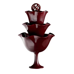 Vaso decorativo Corolla in argilla rossa di Dylan Tripp
