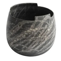 Vaso Decorativo Cut Piccolo Naked Scuro in Ceramica