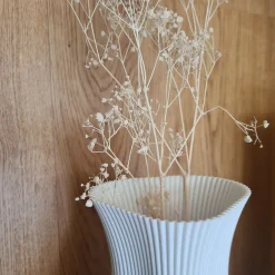 Vaso Decorativo Dana Bianco con Cilindro di Vetro