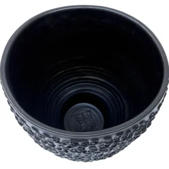 Vaso decorativo della serie Onda in finitura Onice Cenere Opaca