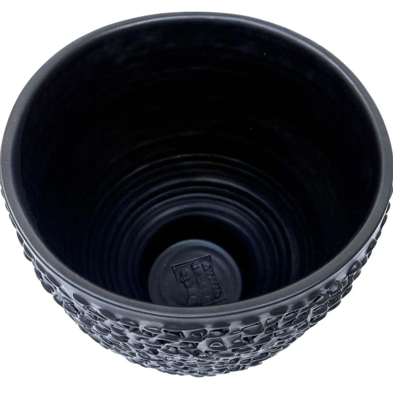 Vaso decorativo della serie Onda in finitura Onice Cenere Opaca