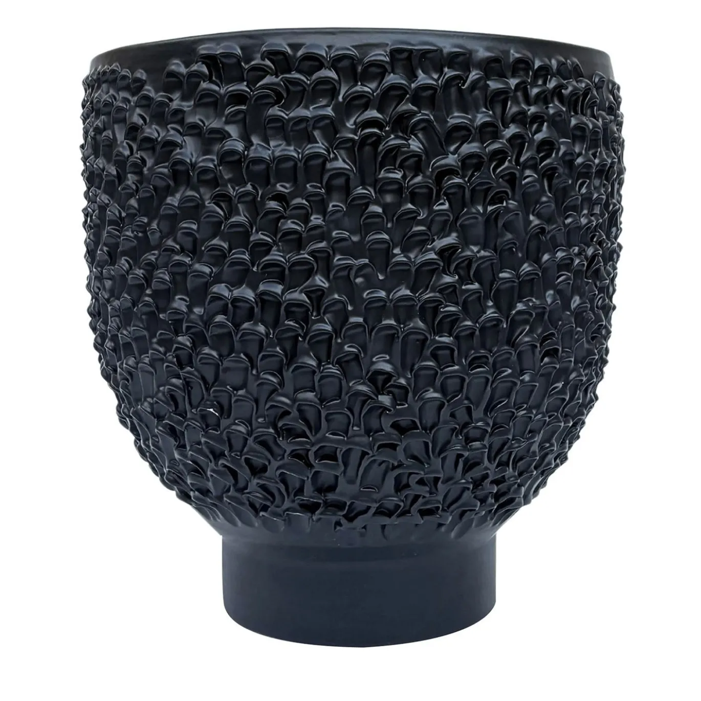 Vaso decorativo della serie Onda in finitura Onice Cenere Opaca