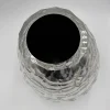 Vaso decorativo Diamante in vetro di Murano argentato specchiato