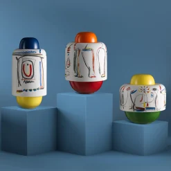 Vaso Decorativo Eden in Argilla Multicolore di Luca Baldelli