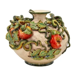 Vaso decorativo Eden in maiolica siciliana