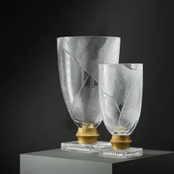 Vaso Decorativo Egeria Grande in Cristallo Trasparente Linea Roma