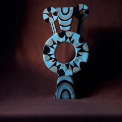 Vaso Decorativo Fortunato in Terracotta Azzurro Chiaro