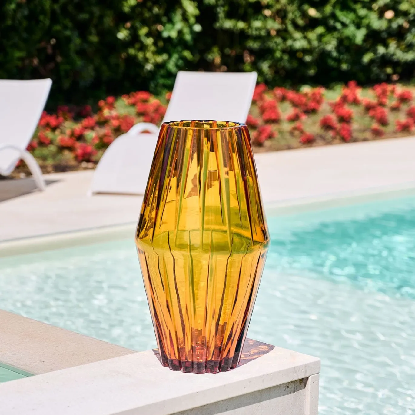 Vaso Decorativo Games In Cristallo Color Ambra