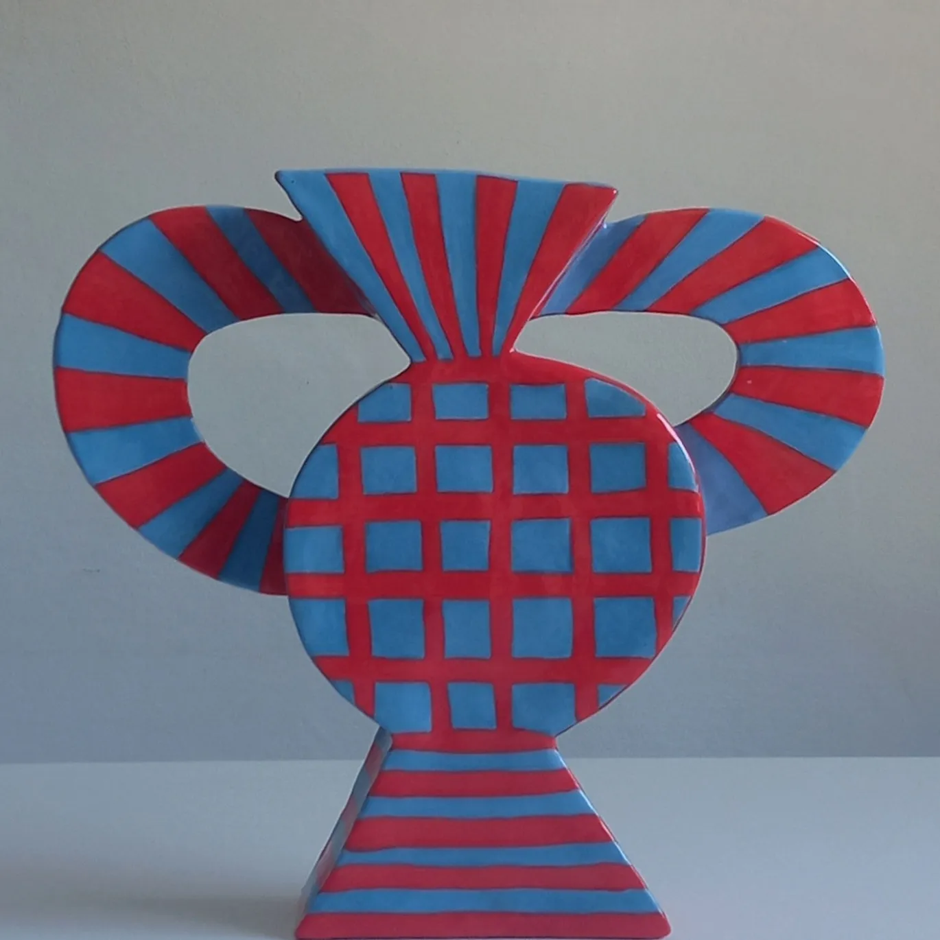 Vaso Decorativo Geometrico Etrusco Terra Rossa #1