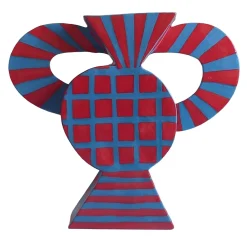 Vaso Decorativo Geometrico Etrusco Terra Rossa #1