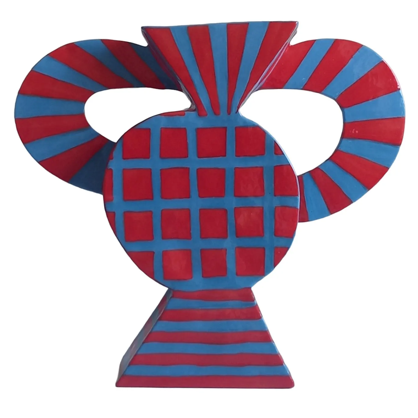 Vaso Decorativo Geometrico Etrusco Terra Rossa #1