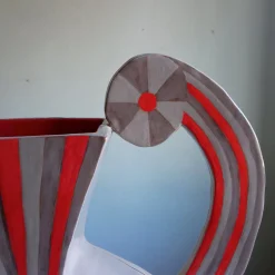 Vaso Decorativo Geometrico Etrusco Terra Rossa #2