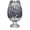 Vaso Decorativo Graffiante In Cristallo Con Dettagli Neri