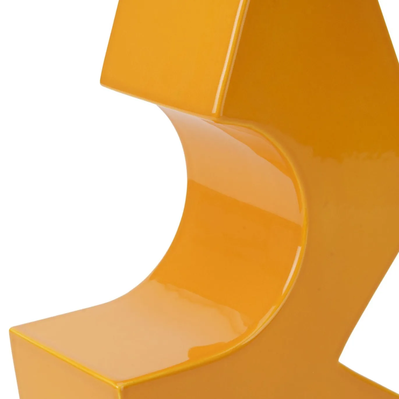 Vaso decorativo in ceramica gialla Tribal A