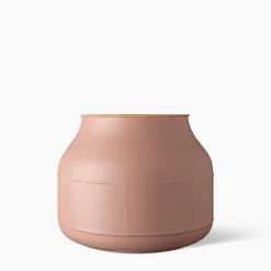 Vaso decorativo in ceramica rosa e gialla di Benjamin Humbert