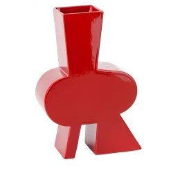 Vaso decorativo in ceramica rossa Tribal C