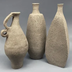 Vaso decorativo in gres grigio N.19