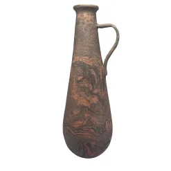 Vaso decorativo in gres nero e rosso N.74