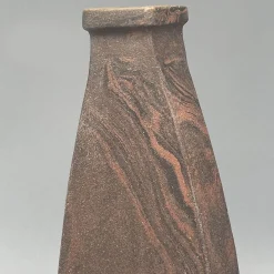 Vaso decorativo in gres nero e rosso N.73