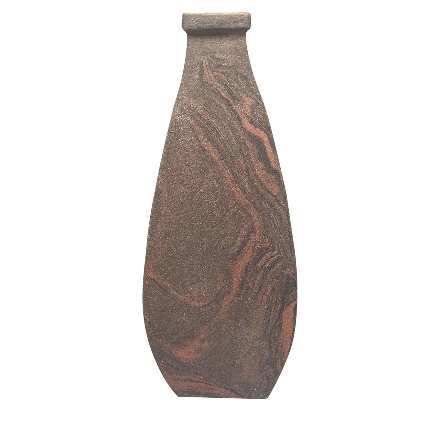 Vaso decorativo in gres nero e rosso N.73