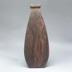Vaso decorativo in gres nero e rosso N.73