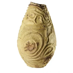 Vaso Decorativo in Legno Tornito a Forma di Goccia