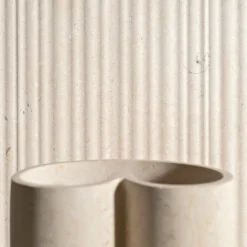 Vaso Decorativo in Marmo Beige Medio Muze