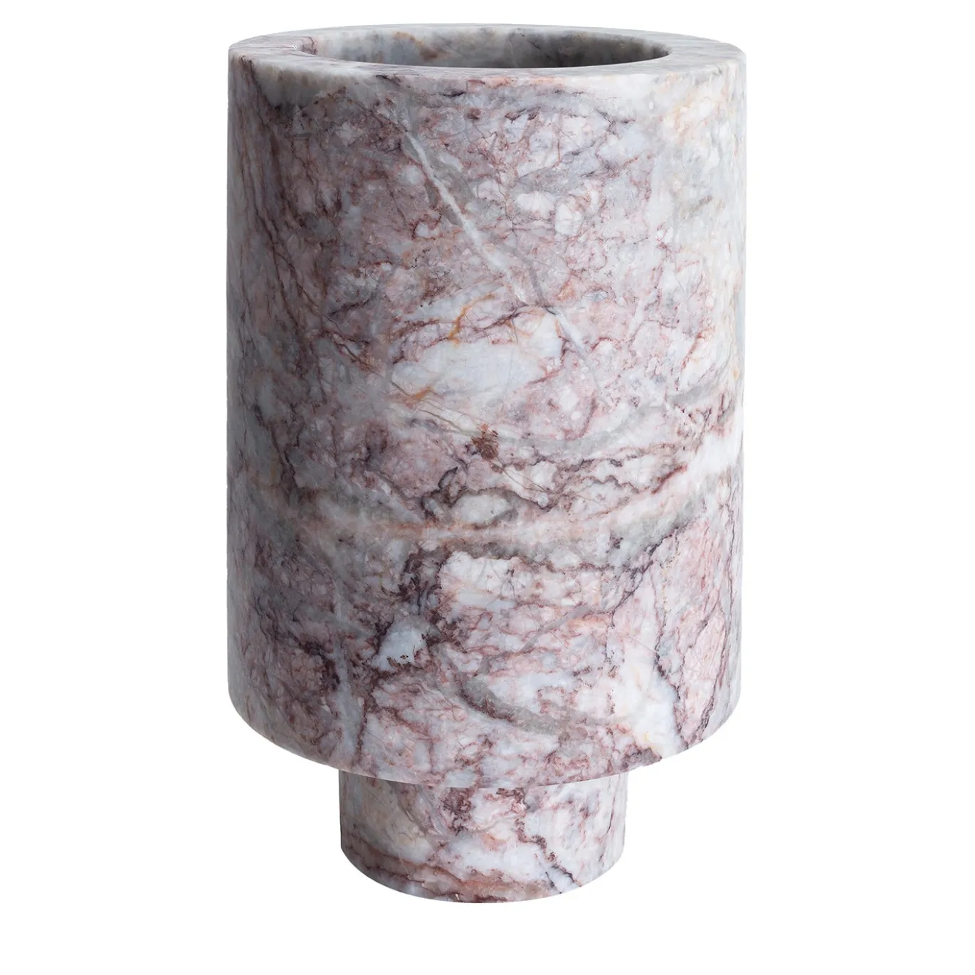 Vaso Decorativo in Marmo Fior di Pesco Carnico