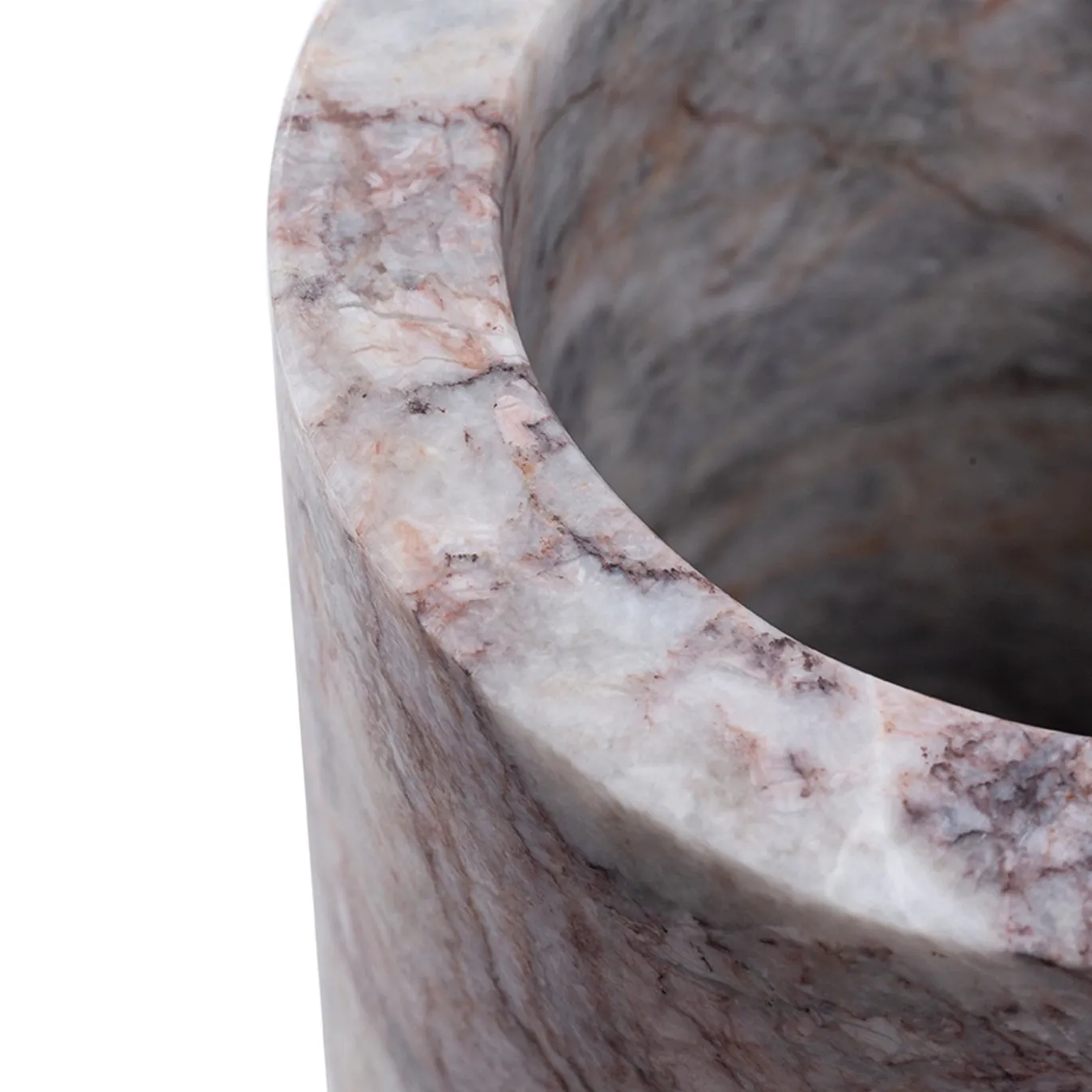 Vaso Decorativo in Marmo Fior di Pesco Carnico