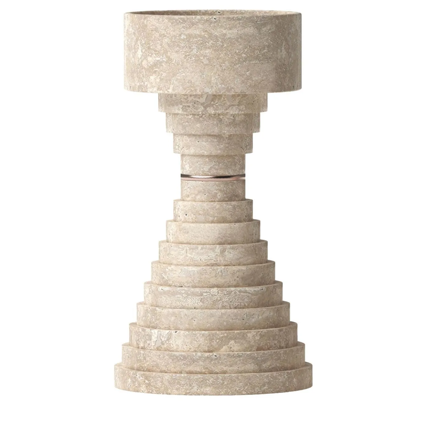 Vaso decorativo in marmo travertino Karen High