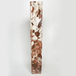 Vaso decorativo in terracotta rosso e bianco N.94