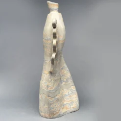 Vaso decorativo in terracotta bianca N.50